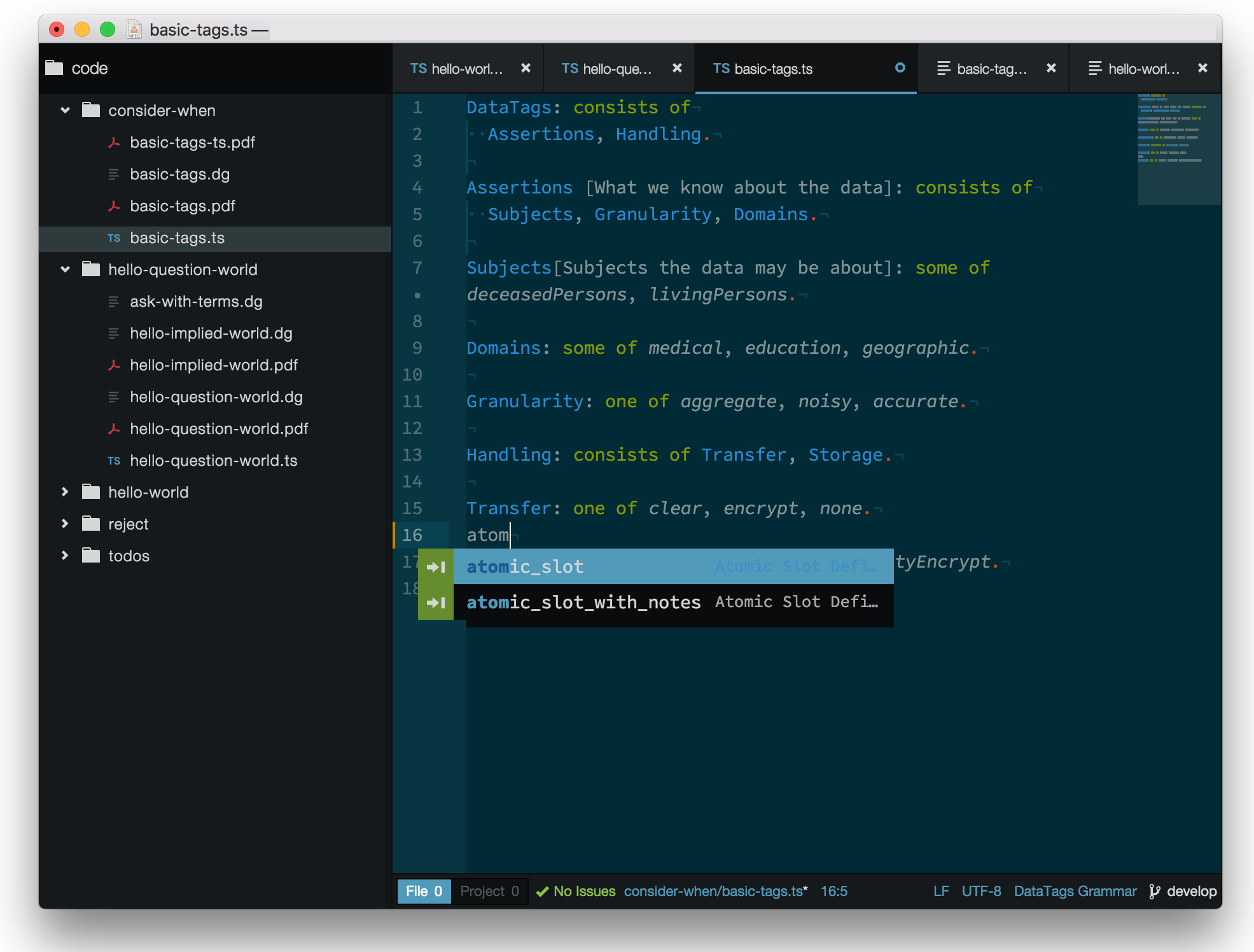 atom support package screenshot.